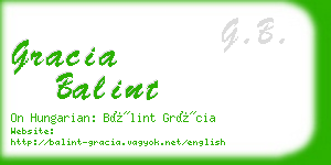 gracia balint business card